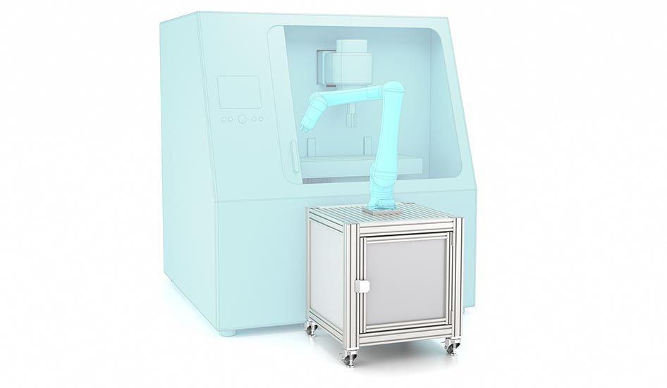 Robot island with doors